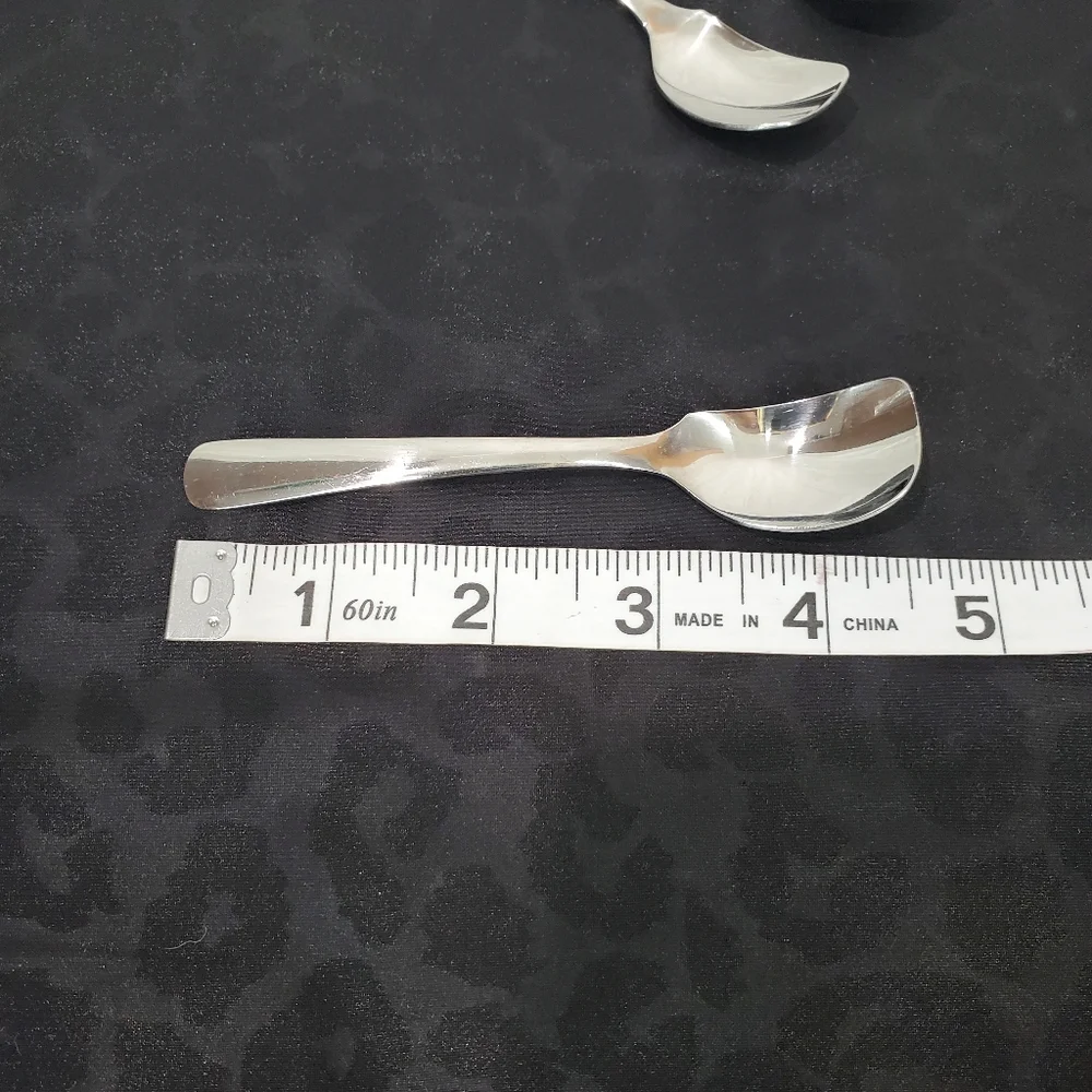 Vintage John Wagner Baby Food Or Jam Scraper Spoon Flat Edges Stainless Japan